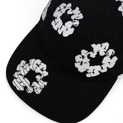 Denim Tears Black Cotton Wreath Fitted Cap
