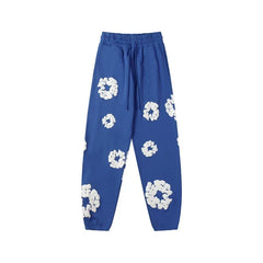 Denim Tears Kapok Foam Print Jogger Pants Bright Blue Streetwear Trousers