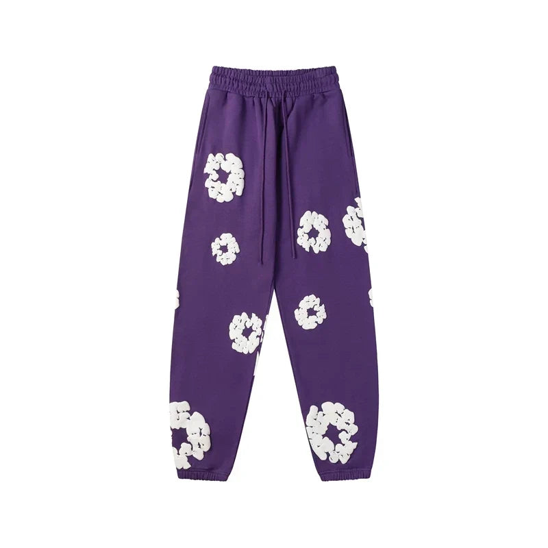 Denim Tears Kapok Foam Print Jogger Pants Purple Streetwear Trousers