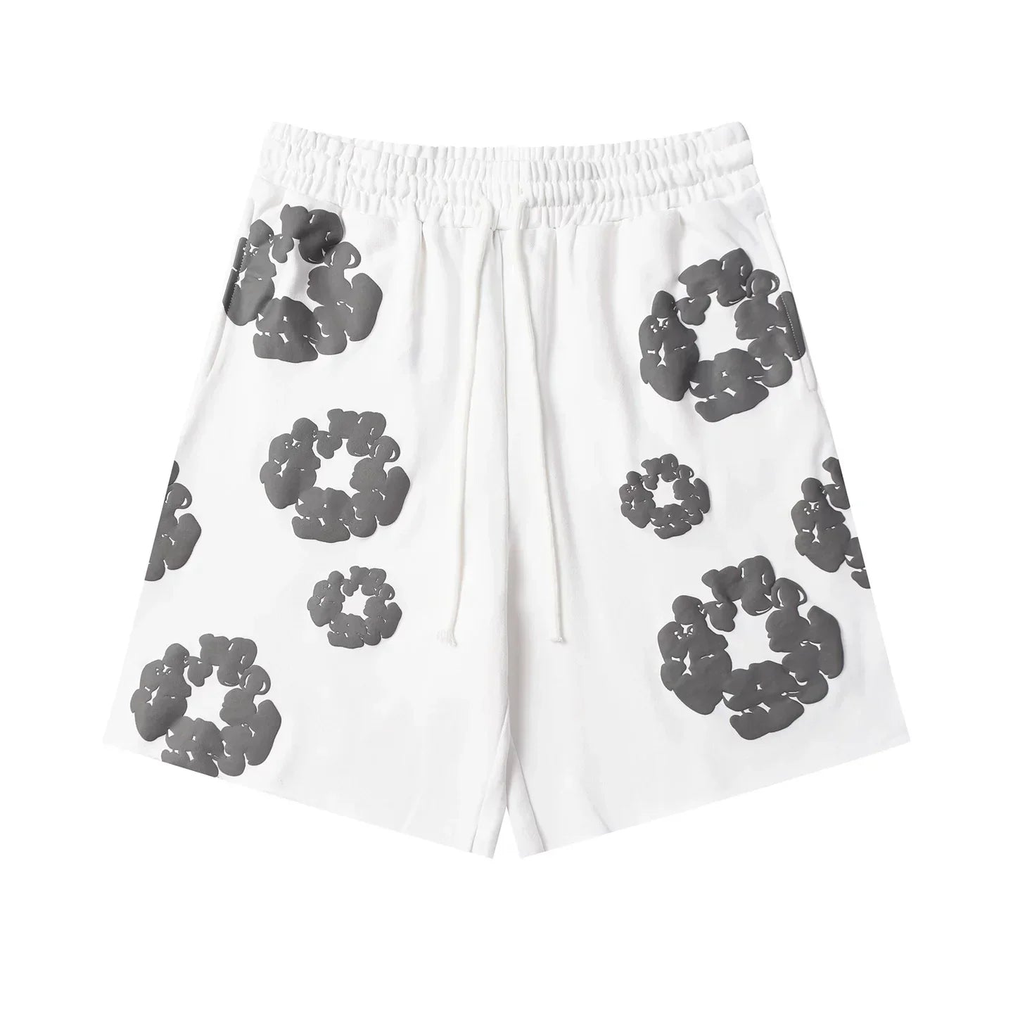 Denim Tears Cotton Wreath White Grey Unisex Sweat Shorts
