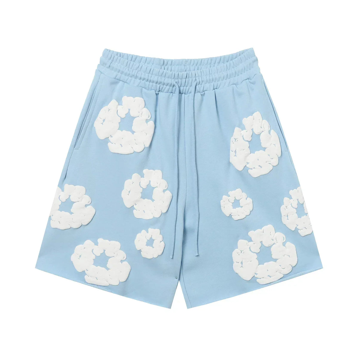 Denim Tears Cotton Wreath Light Blue Unisex Sweat Shorts