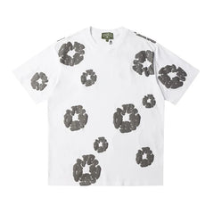 Denim Tears Cotton Wreath White Grey Unisex Short Sleeve T Shirt
