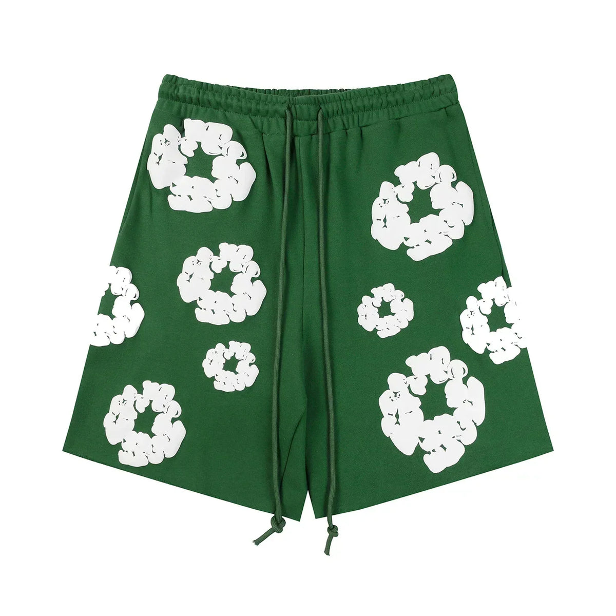 Denim Tears Cotton Wreath Sweatshorts Green Unisex Streetwear Shorts