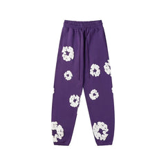 Denim Tears Kapok Foam Print Jogger Pants Purple Streetwear Trousers