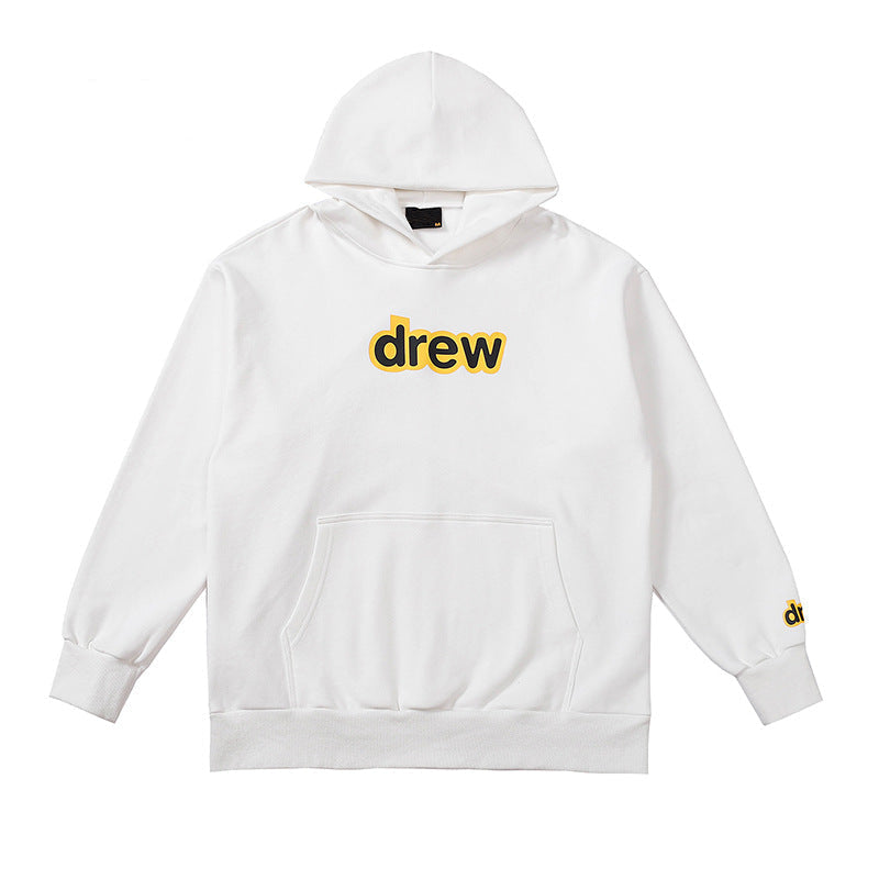 Drew House Classic Logo White Unisex Oversized Fleece Hoodie